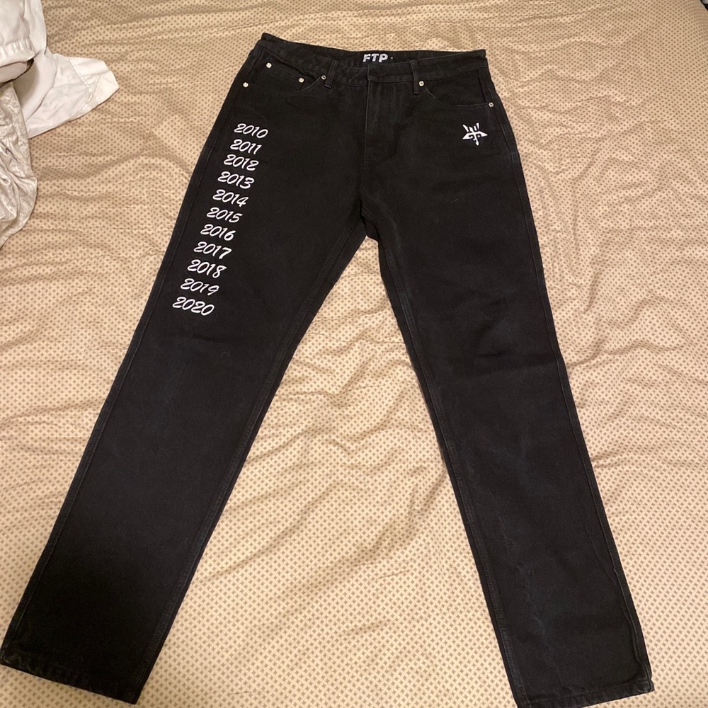 FTP 34” 10 year black denims